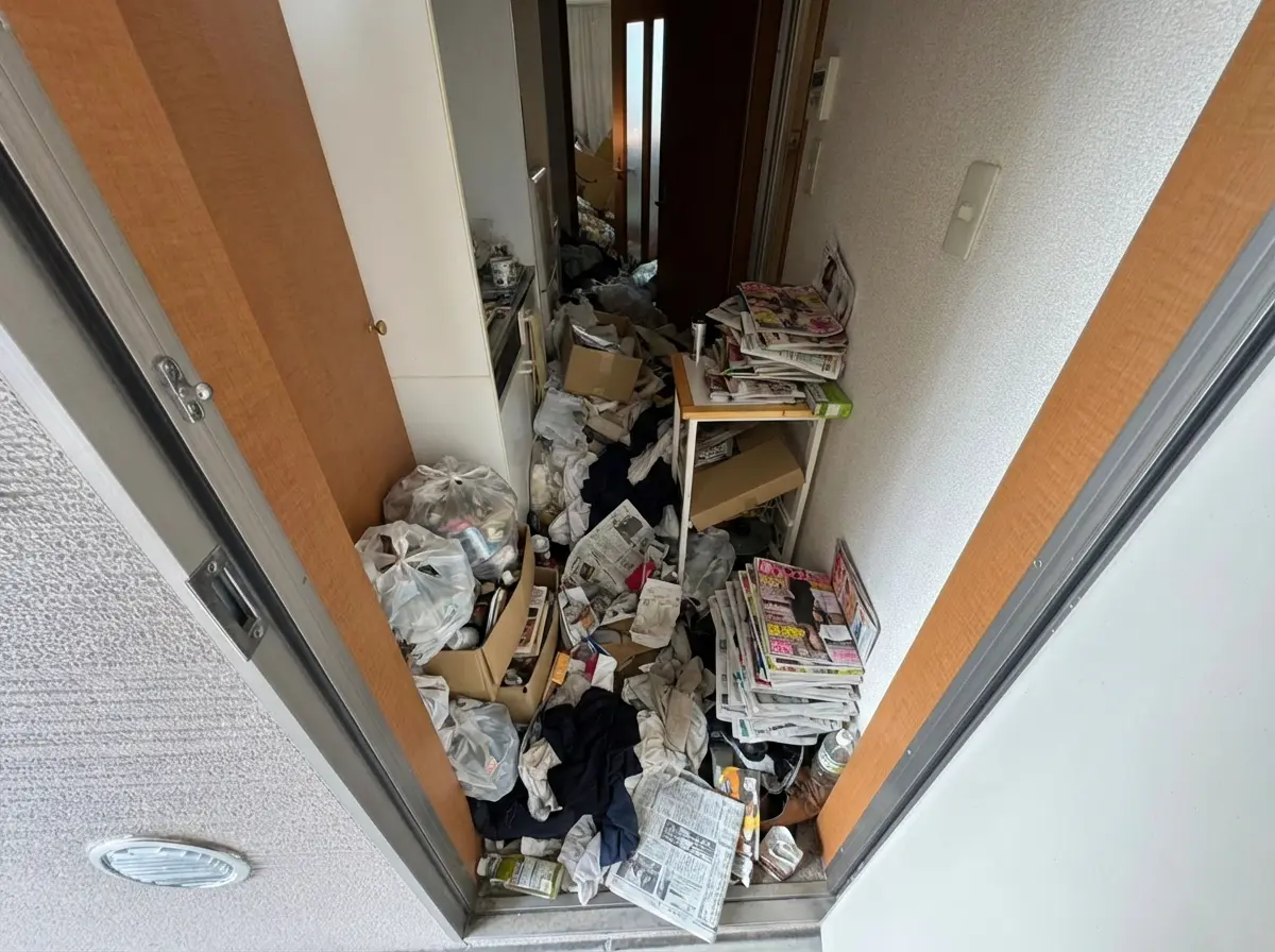 1Kのゴミ屋敷片付け実績 愛知県 名古屋市熱田区 中心部 一軒家_片付け前_36233