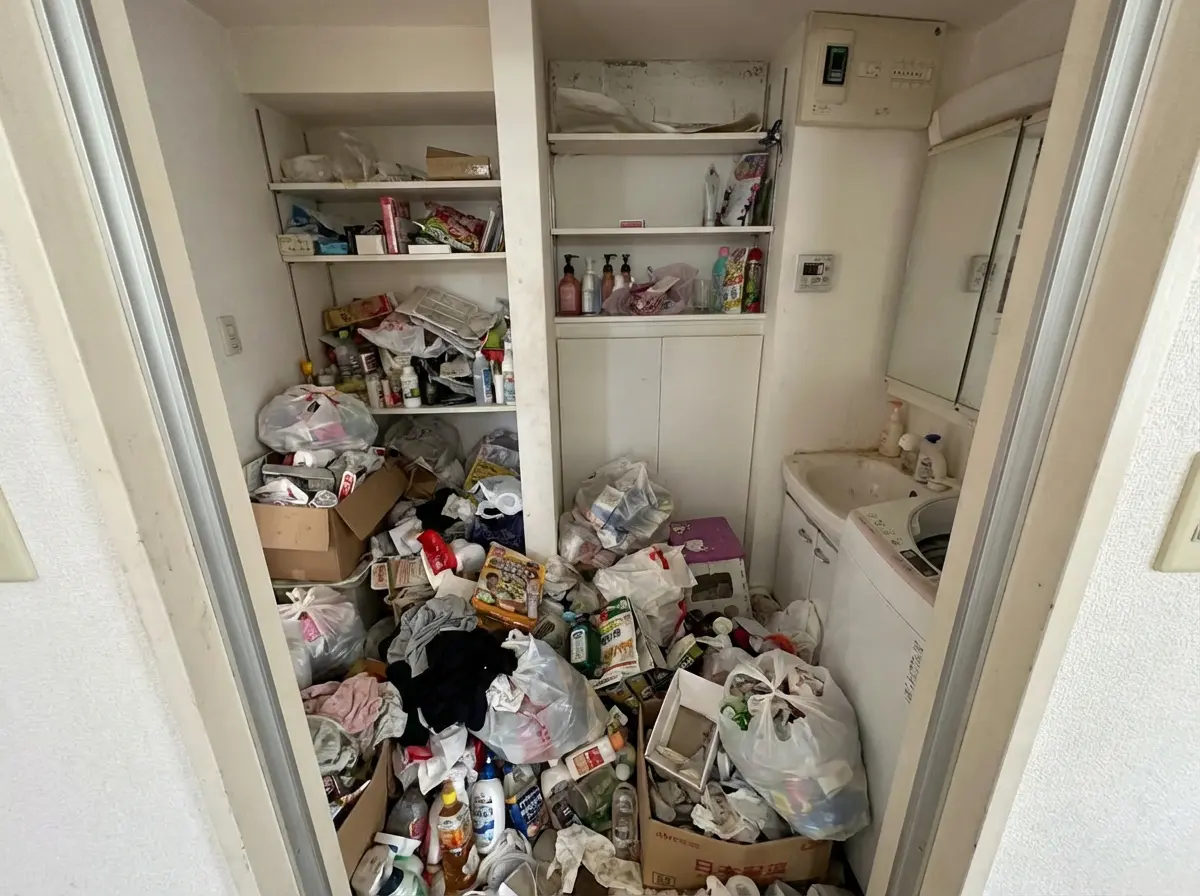 1R（ワンルーム）のゴミ屋敷片付け実績 愛知県 名古屋市瑞穂区 住宅街 集合住宅_片付け前_35562