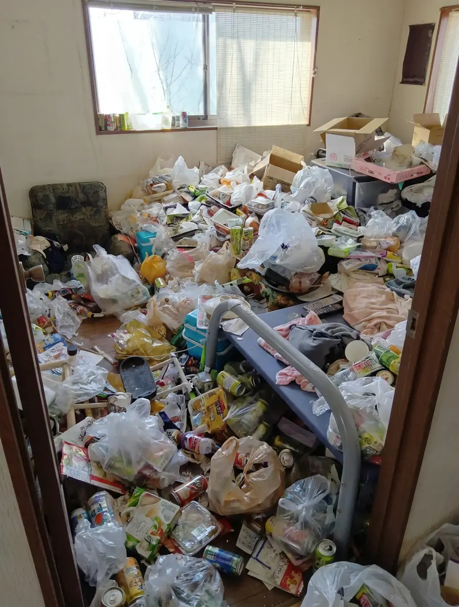 3DKのゴミ屋敷片付け実績 愛知県 名古屋市緑区 郊外 マンション_片付け前_36260