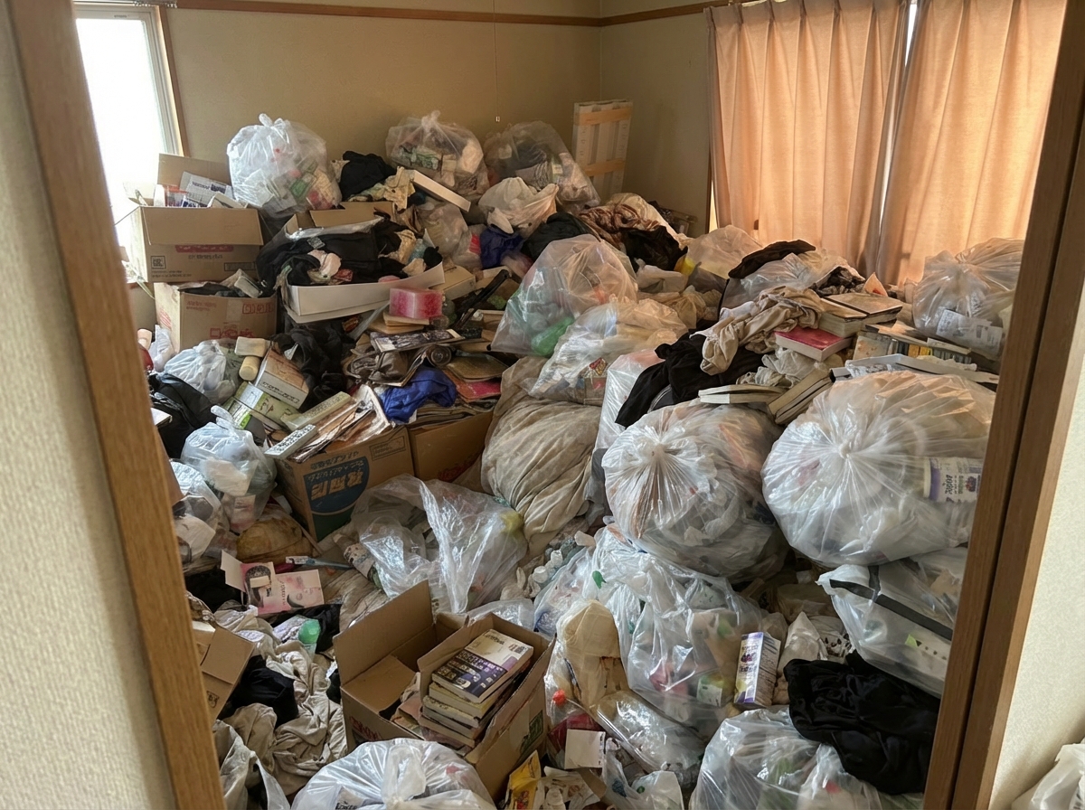 1DKのゴミ屋敷片付け実績 愛知県 東郷町 旧市街 一軒家_片付け前_36674