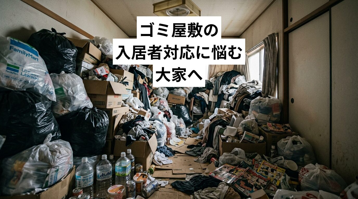 ゴミ屋敷の入居者対応に悩む大家へ｜費用負担・進め方・近隣バレ対策を専門家が解説