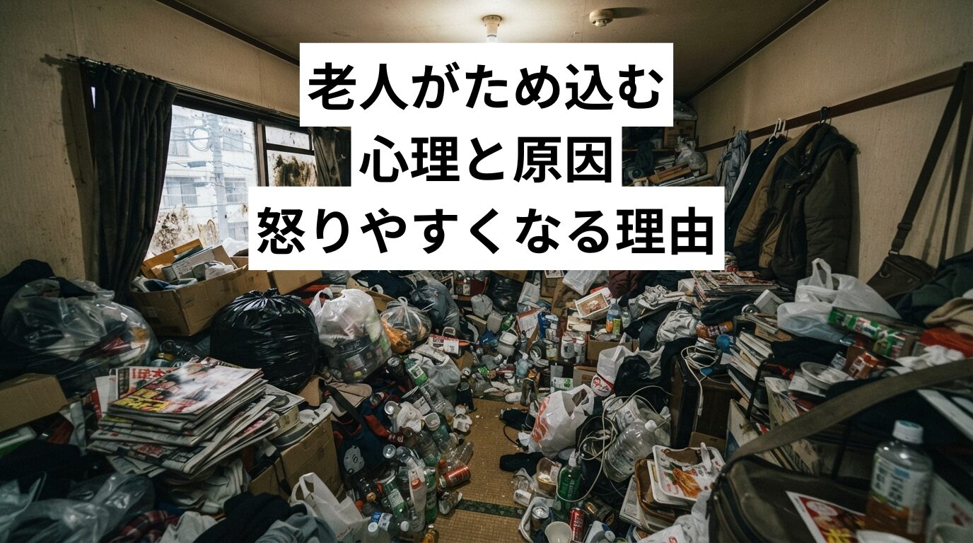 【親のゴミ屋敷】老人がため込む心理と原因・怒りやすくなる理由|家族ができる対策