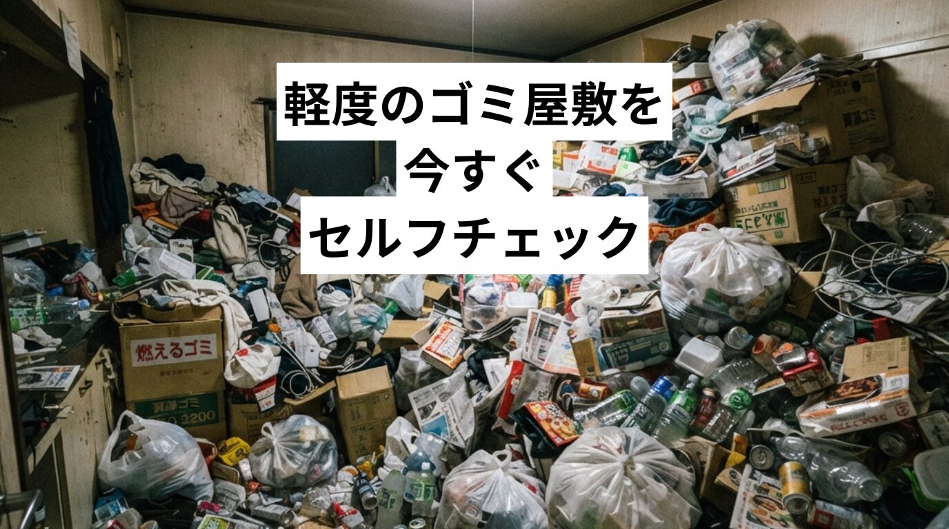 軽度のゴミ屋敷・汚部屋を今すぐセルフチェック｜判断基準・片付け方・費用目安を専門業者が解説