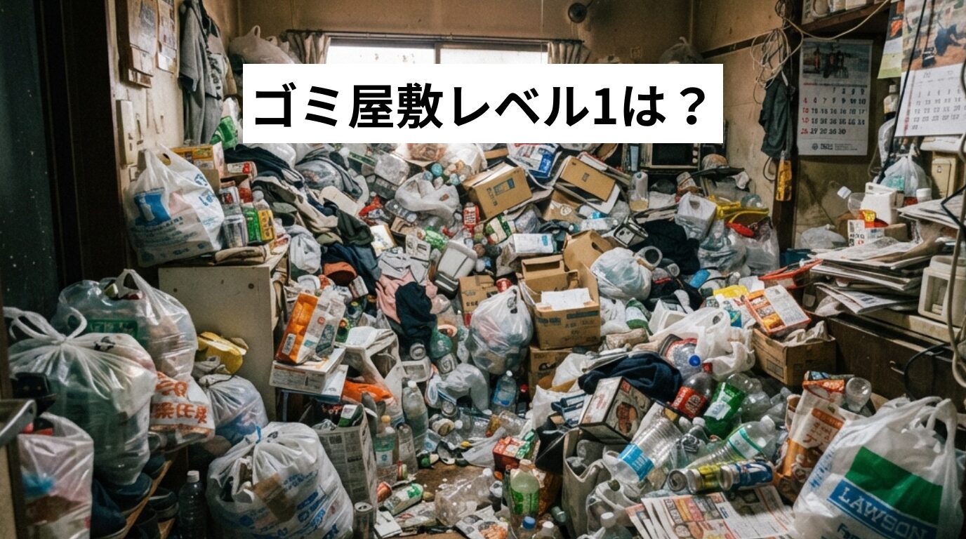 ゴミ屋敷・汚部屋レベル1は？自力で片付けられる？特徴・費用・解決法を全5段階で解説