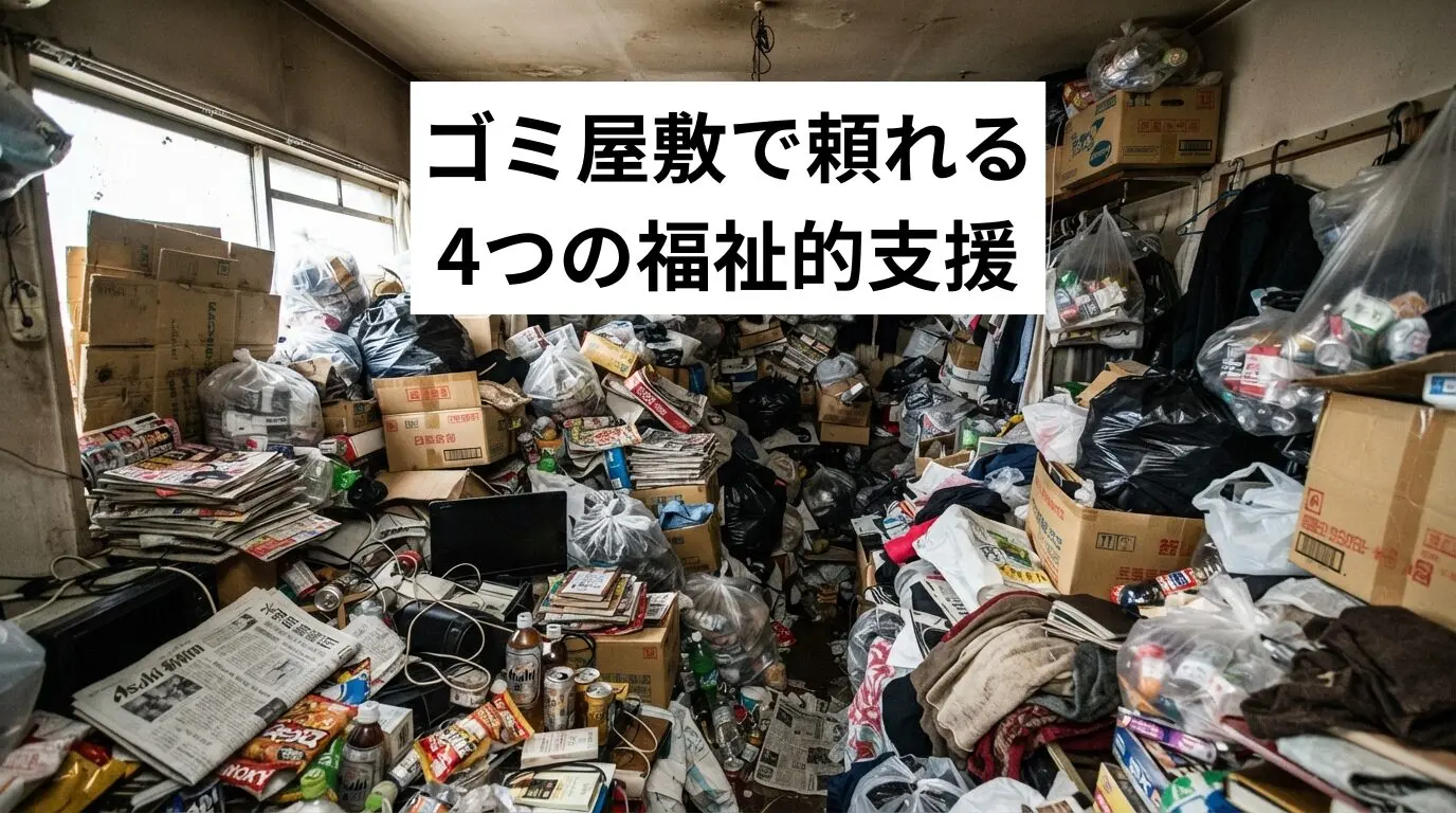 ゴミ屋敷・汚部屋で頼れる4つの福祉的支援|相談窓口の選び方と費用の目安