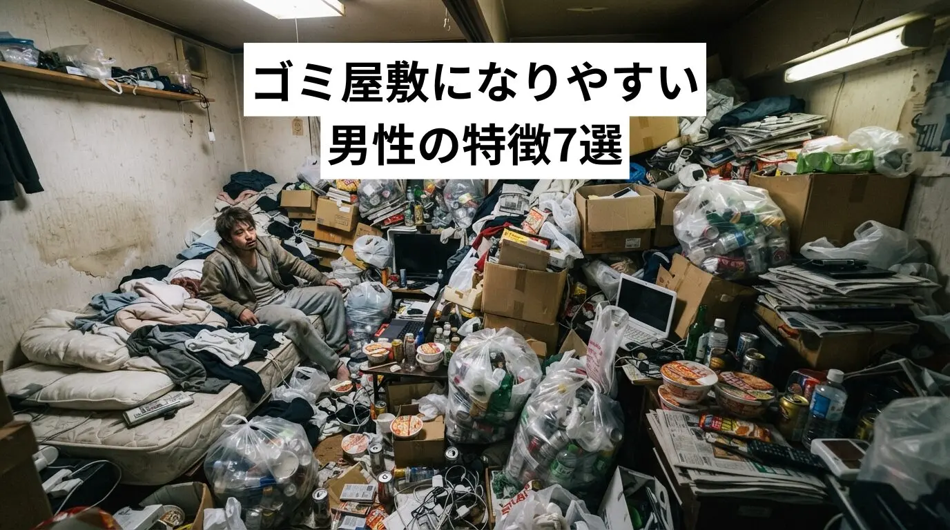 ゴミ屋敷・汚部屋になりやすい男性の特徴7選｜原因と解決法・費用の目安まで徹底解説