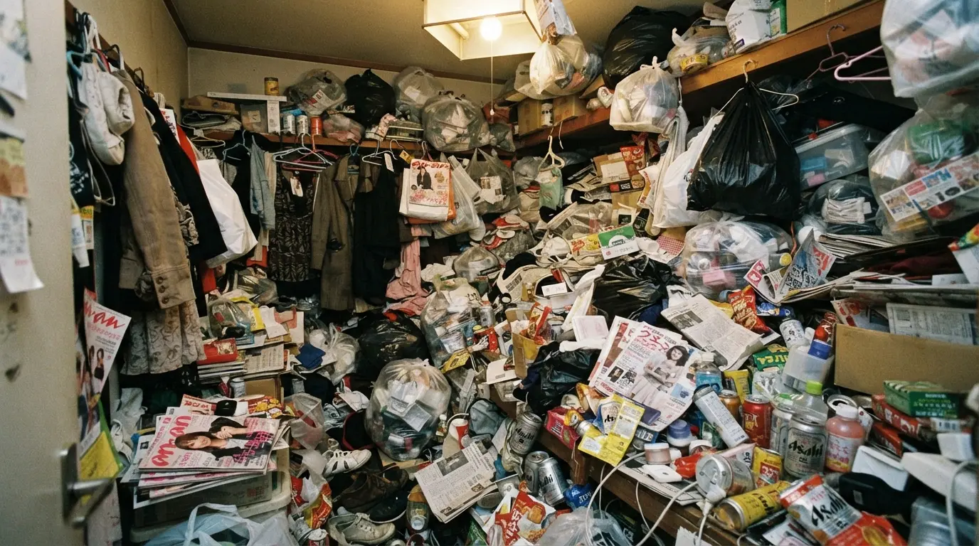 ゴミ屋敷になる女性の心理を7つの特徴で解説。完璧主義の反転、エネルギー枯渇、買い物依存、捨てられない罪悪感など、片付けられない本当の理由と、心理タイプ別の最初の一手、家族への伝え方、近隣にバレない進め方、費用の目安までをまとめました。恥ずかしさへの配慮を最優先に、今日からできる現実的な解決策がわかります。