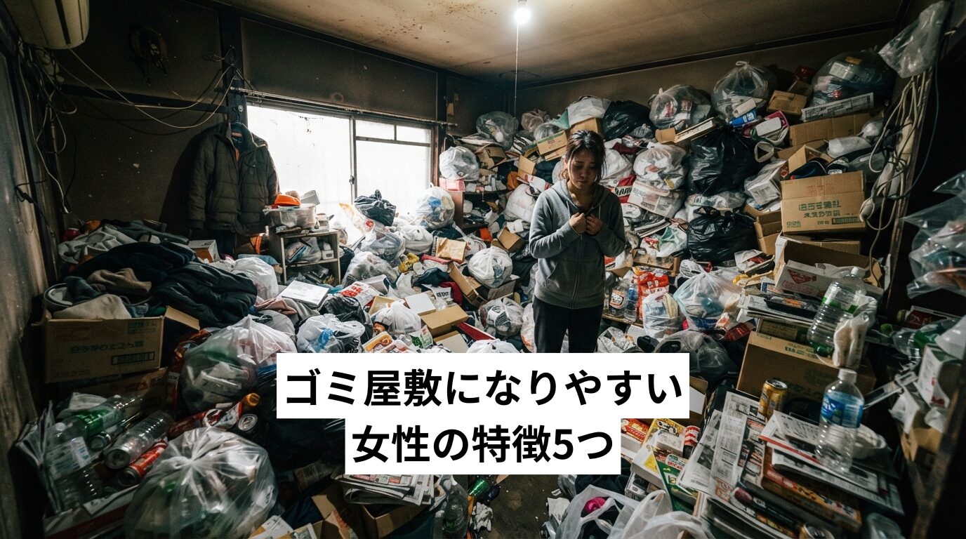 ゴミ屋敷・汚部屋になりやすい女性の特徴5つ｜心理状態・リスク・対策をプロがやさしく解説