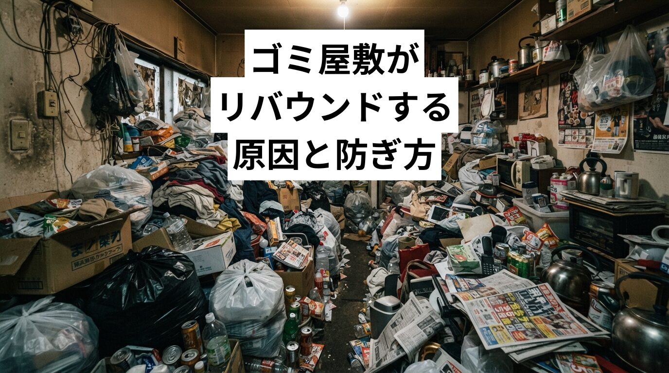 ゴミ屋敷がリバウンドする原因と防ぎ方｜戻る仕組みを断つ8つの解決法