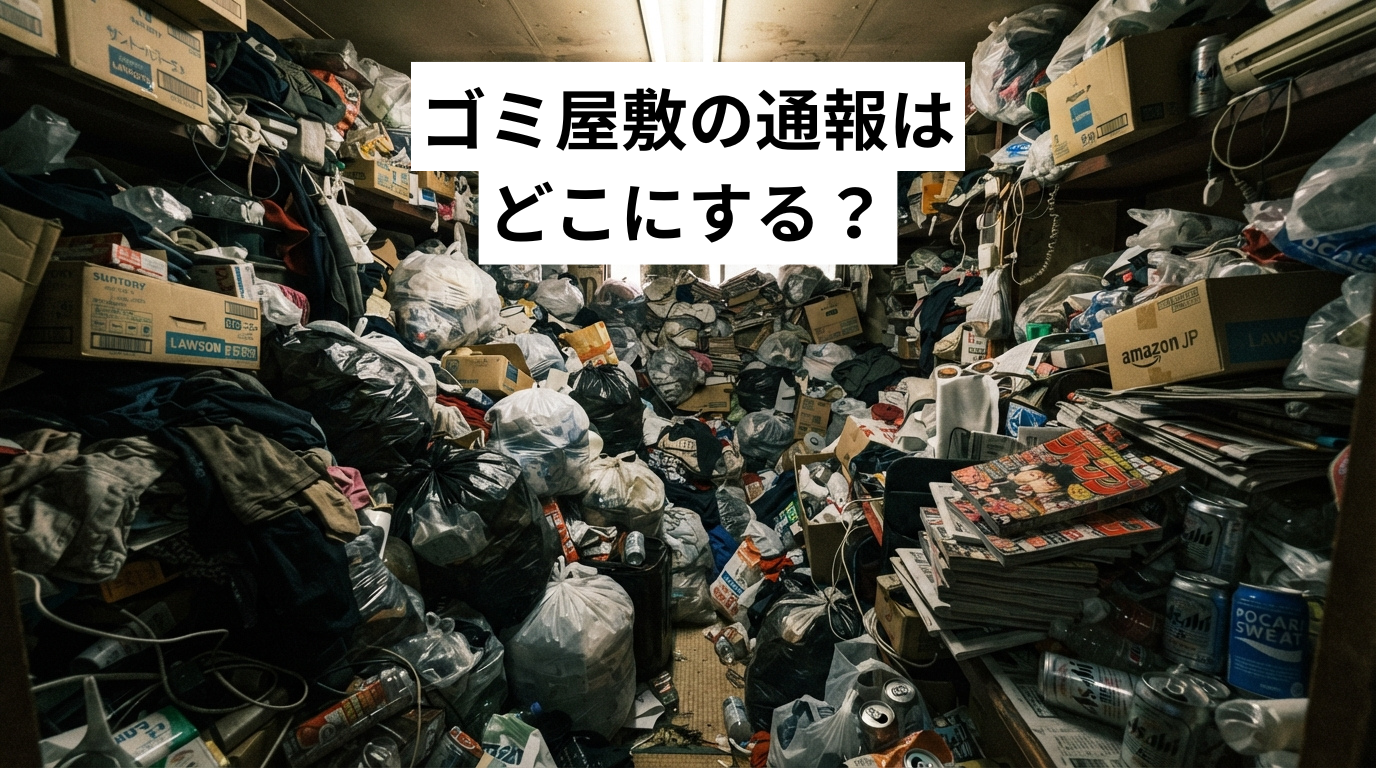 ゴミ屋敷・汚部屋の通報はどこにする？状況別の相談先と通報後の流れ・注意点を解説