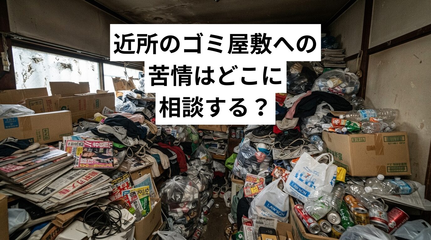 近所のゴミ屋敷への苦情はどこに相談する？効果的な窓口と伝え方を解説