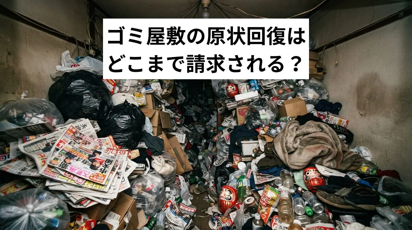 ゴミ屋敷・汚部屋の原状回復はどこまで請求される？判例に学ぶ費用負担の線引きと今すぐやるべき対処法