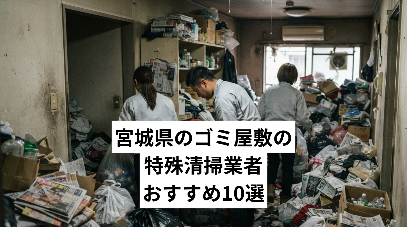 宮城県で特殊清掃も行えるゴミ屋敷・汚部屋清掃業者おすすめ10選