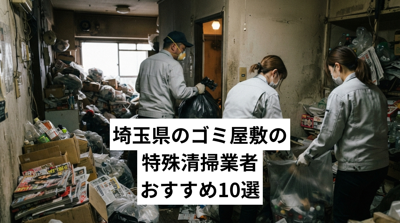 埼玉県で特殊清掃も行えるゴミ屋敷・汚部屋清掃業者おすすめ10選